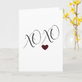 XOXO Liebe Herz Karte (Gelbe Blume)