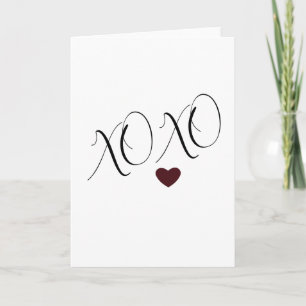 XOXO Liebe Herz Karte