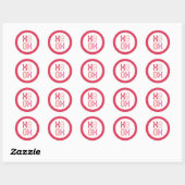 XOXO Liebe & Kisses Valentine Party 3 Zoll Sticker (Blatt)