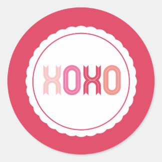 XOXO Liebe & Kisses Valentine Party 3 Zoll Sticker