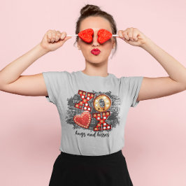 XOXO Liebe mehr Besorgnis weniger Herz T-Shirt