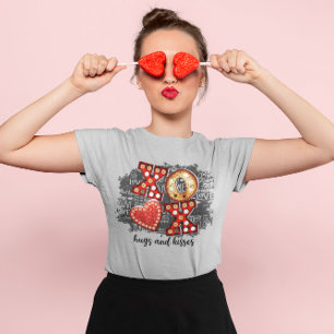 XOXO Liebe mehr Besorgnis weniger Herz T-Shirt