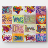 XOXO Liebe Mosaik Collage Painting Gedicht Plaque Fotoplatte (Vorderseite)