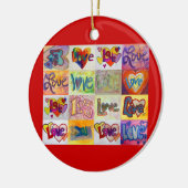 XOXO Liebe Mosaik Keramikornament (Links)