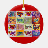 XOXO Liebe Mosaik Keramikornament (Hinten)