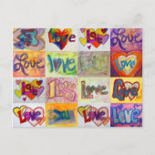 XOXO Liebe Mosaik Postkarte (Vorderseite)