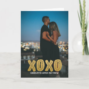 XOXO Liebe Personalisierter Valentinstag Feiertagskarte