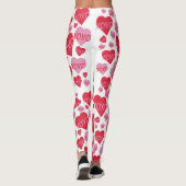 XOXO Liebe Rosa Herz Muster Valentine Leggings (Rückseite)