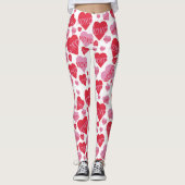 XOXO Liebe Rosa Herz Muster Valentine Leggings (Vorderseite)