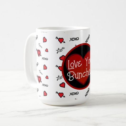 XOXO Liebe Sie Bunches Kaffeetasse (Vorderseite Links)