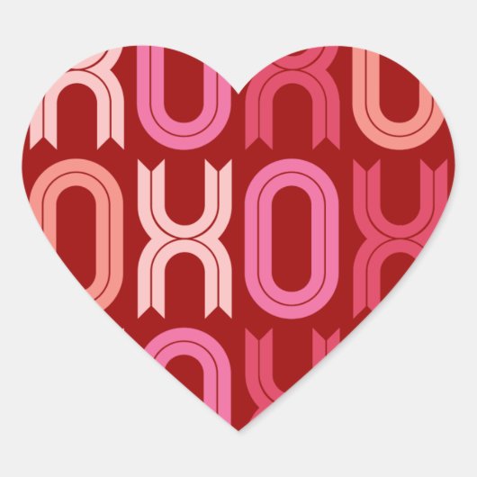 XOXO Liebe und Kisses Valentine's Day Stickers (Vorderseite)