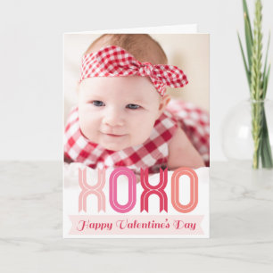 XOXO Liebe-und Küssevalentines TagesFoto-Karte Feiertagskarte