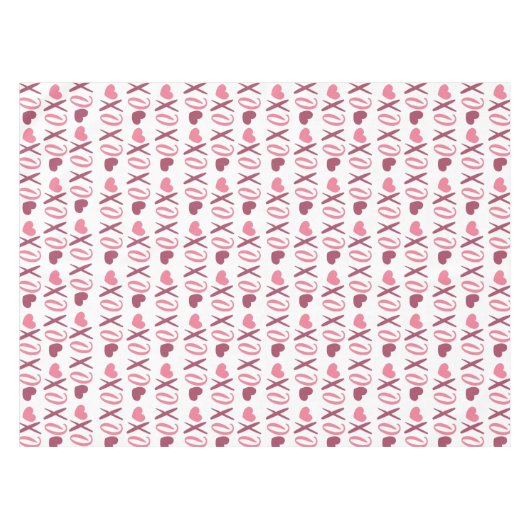 XOXO Liebe Valentindesign Tischdecke (Vorderseite (Horizontal))