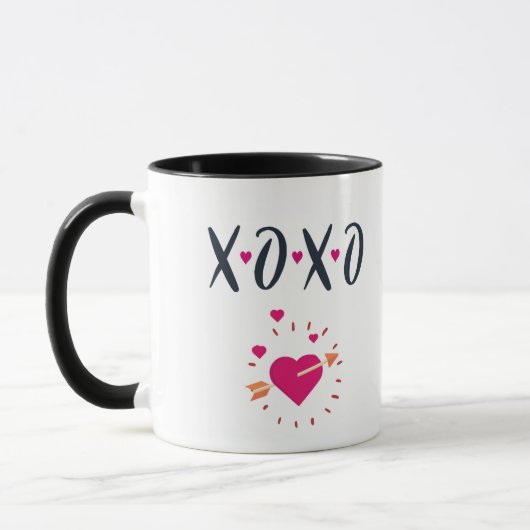 XOXO Liebe Valentinstag Tasse (Links)