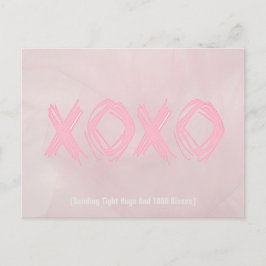 XOXO Light Pink Postkarte