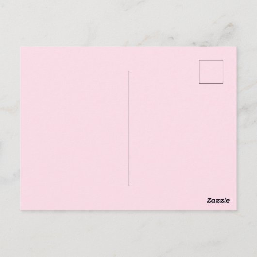 XOXO Light Pink Postkarte (Rückseite)