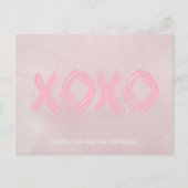 XOXO Light Pink Postkarte (Vorderseite)