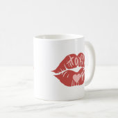 XOXO Lips Valentinstag Kaffeetasse (VorderseiteRechts)