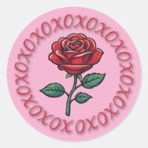 XOXO Love Rose Aufkleber