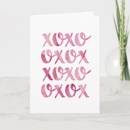 xoxo love valentines greeting card feiertagskarte