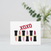 XOXO Makeup Postkarte (Stehend Vorderseite)