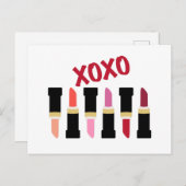 XOXO Makeup Postkarte (Vorne/Hinten)
