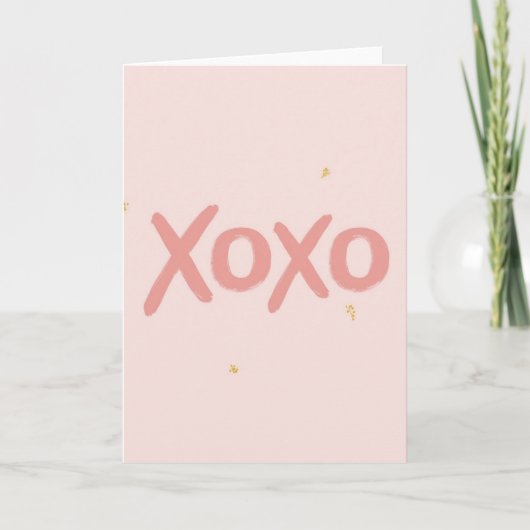 Xoxo Minimalistische Karte (Vorderseite)
