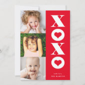 Xoxo Multi-Foto Valentin's Tageskarte Feiertagskarte (Vorderseite)