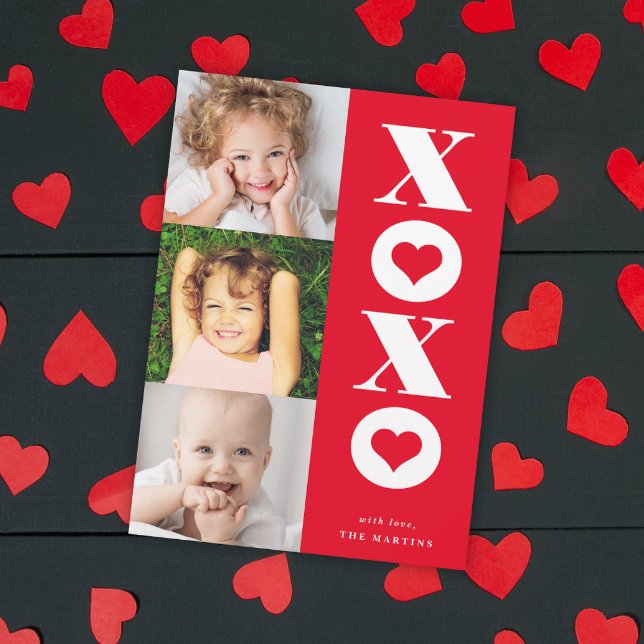 Xoxo Multi-Foto Valentin's Tageskarte Feiertagskarte