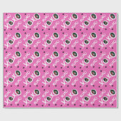 XOXO Muster 2 Fotos und Herzen auf rosa Geschenkpapier (Flach)