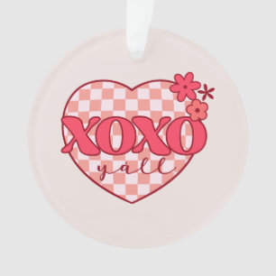 XOXO Niedliches und liebenswertes rosa Herz Ornament