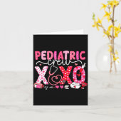 Xoxo Nurse Pediatric Crew Nurse Valentine Leopard  Karte (Gelbe Blume)