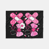 Xoxo Nurse Valentines Day Stethoscope Valentine Nu Fleecedecke (Vorderseite (Horizontal))