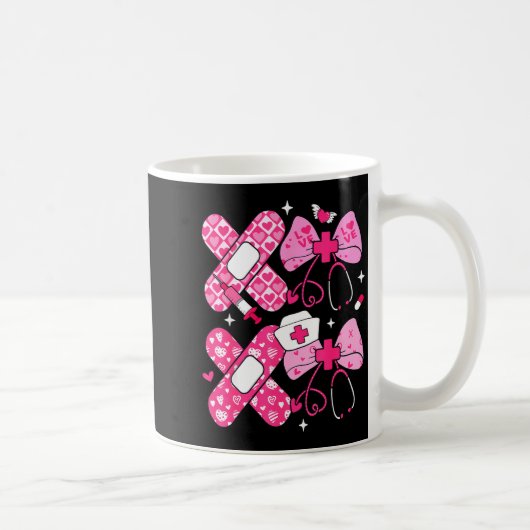 Xoxo Nurse Valentines Day Stethoscope Valentine Nu Kaffeetasse (Rechts)