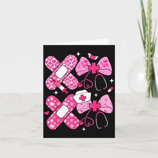Xoxo Nurse Valentines Day Stethoscope Valentine Nu Karte (Vorderseite)