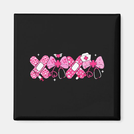 Xoxo Nurse Valentines Day Stethoscope Valentine Nu Magnet (Vorne)
