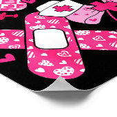 Xoxo Nurse Valentines Day Stethoscope Valentine Nu Poster (Ecke)