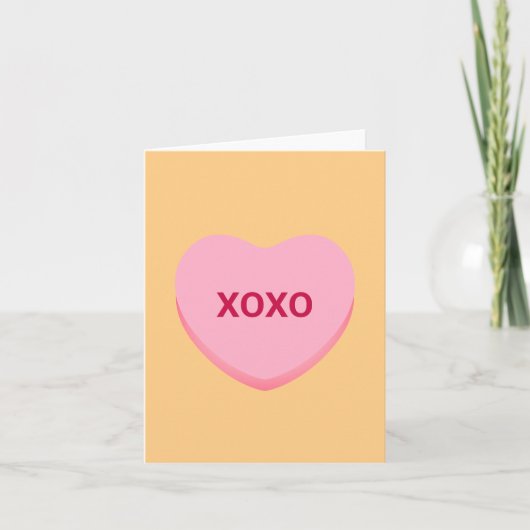 XOXO orange rosa Konversation Herz Valentine (Vorderseite)