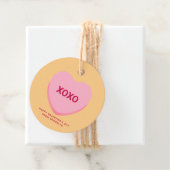 XOXO orange rosa Konversation Herz Valentine Geschenkanhänger (Beispiel)