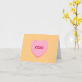 XOXO orange rosa Konversation Herz Valentine Karte (Gelbe Blume)
