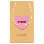XOXO orange rosa Konversation Herz Valentine Kleine Geschenktüte (Rückseite)