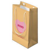 XOXO orange rosa Konversation Herz Valentine Kleine Geschenktüte (Vorderseite Schrägansicht)
