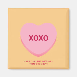 XOXO orange rosa Konversation Herz Valentine Magnet