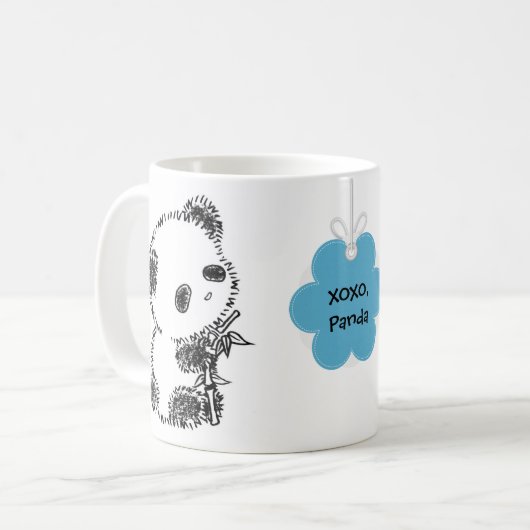 XOXO Panda-Tasse Kaffeetasse (Vorderseite Links)