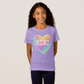 XOXO Pastel Rainbow Heart Girls' T - Shirt (Vorne ganz)