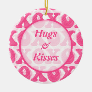XOXO personalisierte Verzierung Keramikornament