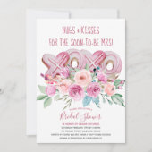 XOXO Pink Cookies Hübsches Brautparty Einladung (Vorderseite)