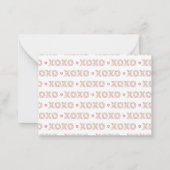 XOXO Pink Foto-Klasse Valentinenkarte Mitteilungskarte (Rückseite)