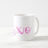 xoxo-pink Trendy Kaffeetasse (VorderseiteRechts)