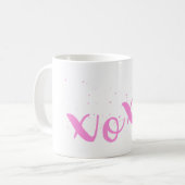 xoxo-pink Trendy Kaffeetasse (Vorderseite Links)